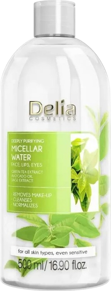 Мицеллярная вода Delia Cosmetics Глубоко очищающая с экстрактом зеленого чая (500мл)
