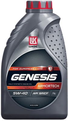 Моторное масло Лукойл Genesis Armortech 5W40 SP/CF (1л) - 