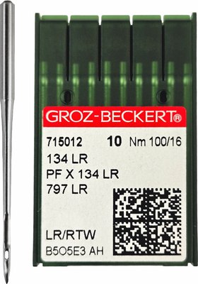

Набор игл для промышленной швейной машины, 134-35 LR 100 GB-10