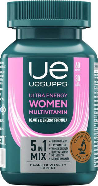 Витаминно-минеральный комплекс UESUPPS Ultra Energy Women Multivitamin Formula (60 таблеток)