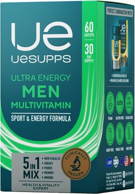 Витаминно-минеральный комплекс UESUPPS Ultra Energy Men Multivitamin Formula (60 таблеток) - 