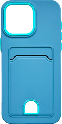 Чехол-накладка Case Matte Card Case для iPhone 15 Pro Max (голубой матовый) -