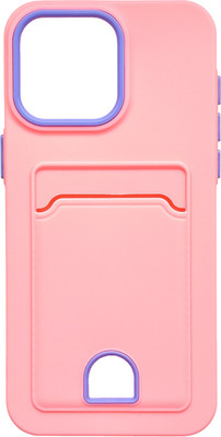 Чехол-накладка Case Matte Card Case для iPhone 15 Pro Max (розовый матовый) -