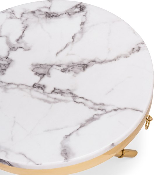 Журнальный столик Woodville Monika 50х55 (marble/gold)