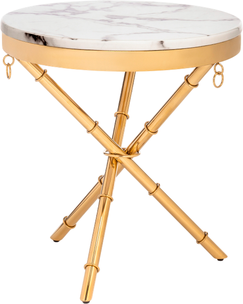 Журнальный столик Woodville Monika 50х55 (marble/gold)