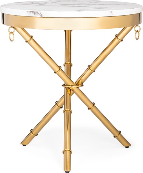 Журнальный столик Woodville Monika 50х55 (marble/gold)
