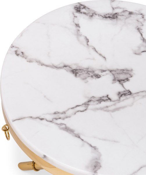 Журнальный столик Woodville Monika 50х55 (marble/gold)