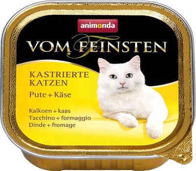 

Влажный корм для кошек, Vom Feinsten Mildes Menu с индейкой и сыром