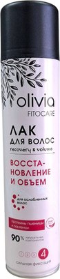 

Лак для укладки волос, Fitocare Восстановление и Объем сильная фиксация