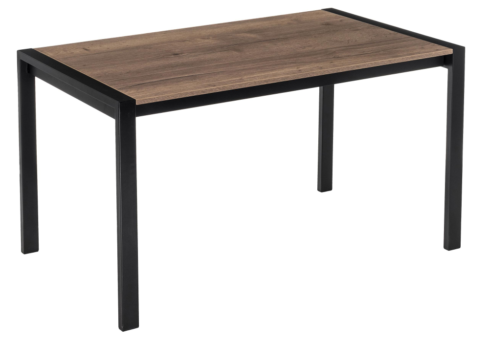 Обеденный стол Woodville Центавр 120/160х70х75 (файерстоун/черный матовый)
