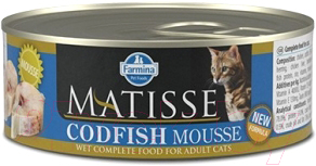 Влажный корм для кошек Farmina Matisse Mousse Codfish (85г)