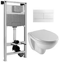 

Унитаз подвесной с инсталляцией, Set Patio EDV102 + E70021 + E5504 + E4316-00