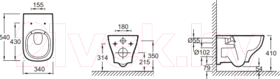 Унитаз подвесной с инсталляцией Jacob Delafon Struktura E5504 + E4316-CP + EDE102 + E70024