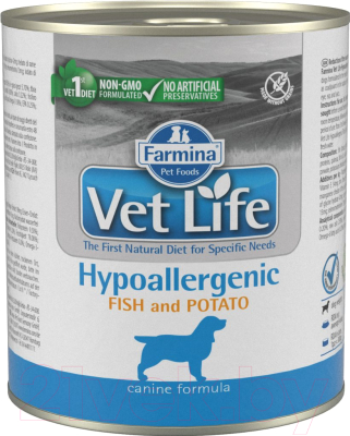 Влажный корм для собак Farmina Vet Life Hypoallergenic Fish & Potato (300г)
