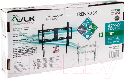 Кронштейн для телевизора VLK Trento-39 (черный)