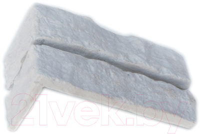 Декоративный камень гипсовый Stone Mill Кирпич Старый угловой элемент ПГД-1-Л У600 (белый)