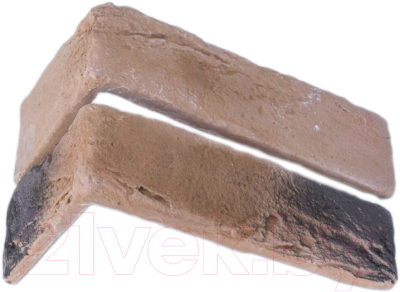 Декоративный камень гипсовый Stone Mill Кирпич Старый угловой элемент ПГД-1-Л У604 (коричневый)