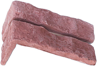 Декоративный камень гипсовый Stone Mill Кирпич Старый угловой элемент ПГД-1-Л У605 (темная охра) - 