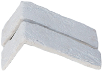 Декоративный камень гипсовый Stone Mill Кирпич Шамотный угловой элемент ПГД-1-Л У300 (белый) - 