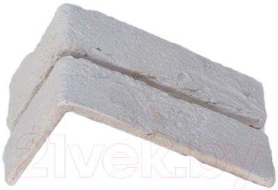 Декоративный камень гипсовый Stone Mill Кирпич Шамотный угловой элемент ПГД-1-Л У301 (слоновая кость)