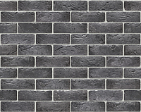 Декоративный камень гипсовый Stone Mill Кирпич Шамотный угловой элемент ПГД-1-Л У309 (антрацит)