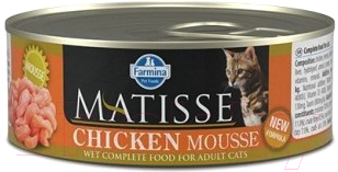 Влажный корм для кошек Farmina Matisse Mousse Chicken (85г)
