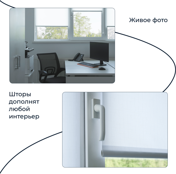 Рулонная штора Franc Gardiner Shantung 80x160 / 7792249 (белый)