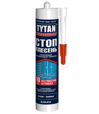 Герметик силиконовый Tytan Professional СТОП плесень 43068 (280мл, прозрачный) - 