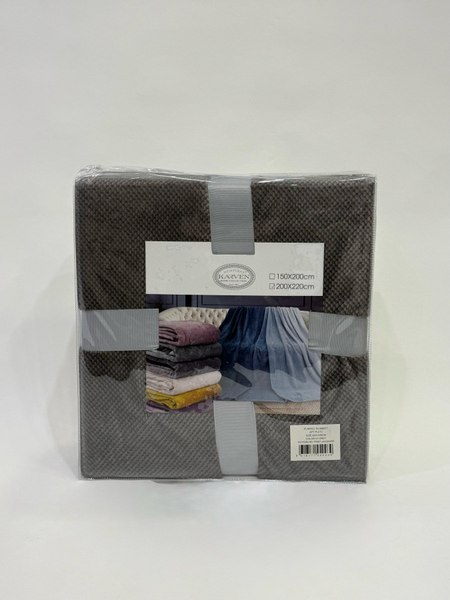 Плед Karven Фланель Евро / PL 010 PRINT JACQAURD v3/Grey