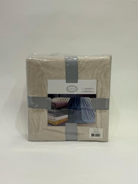 Плед Karven Фланель Евро / PL 010 PRINT JACQAURD v4/Beige