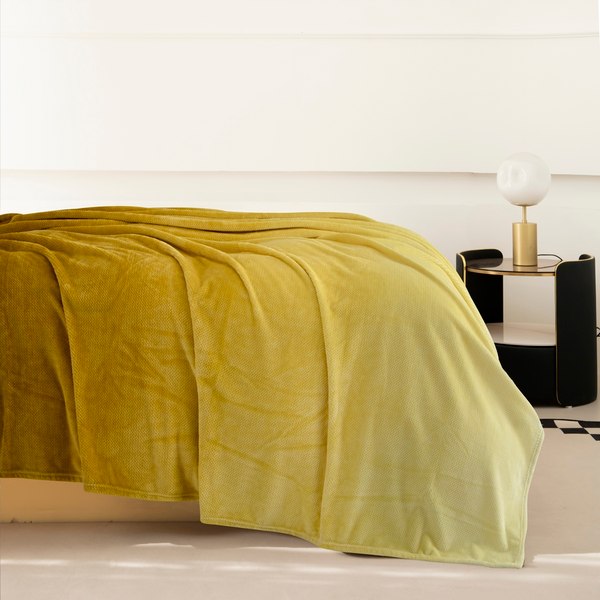 Плед Karven Фланель Евро / PL 010 PRINT JACQAURD v5/Yellow