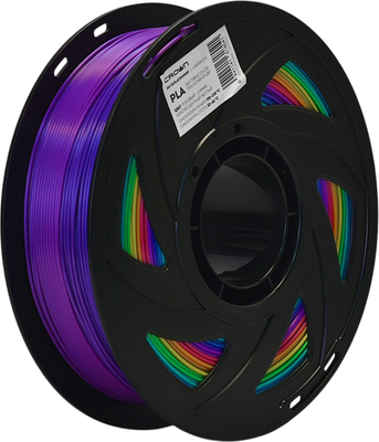 Пластик для 3D-печати Crown PLA Silk / CM-FILPLAST013PkBY (1.75мм, 1кг, розовый/синий/флуоресцентный желтый) -