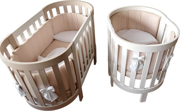 Детская кроватка Italbaby Lunetta Ovale / 070.1500-0015 (белый)