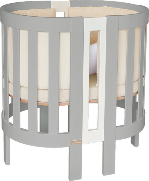 Детская кроватка Italbaby Lunetta Ovale / 070.1520-0013 (белый/серый)