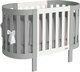 Детская кроватка Italbaby Lunetta Ovale / 070.1520-0013 (белый/серый) - 