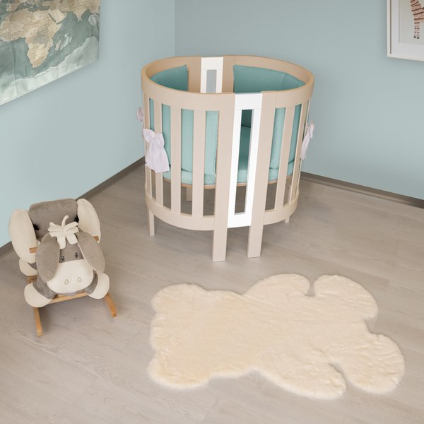Детская кроватка Italbaby Lunetta Ovale / 070.1510-0014 (белый/шоколад)