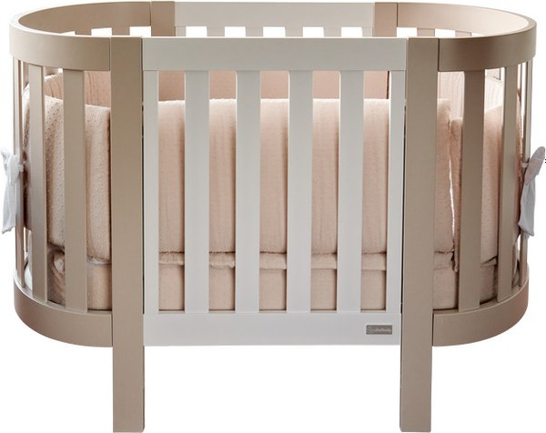 Детская кроватка Italbaby Lunetta Ovale / 070.1510-0014 (белый/шоколад)