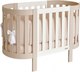 Детская кроватка Italbaby Lunetta Ovale / 070.1510-0014 (белый/шоколад) - 