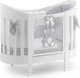 Детская кроватка Italbaby Peluche Oval / 070.1400-0077 (белый/серый) - 