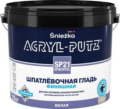 Шпатлевка готовая Sniezka Super Putz Sp21 Spachtel BY (25кг) - 