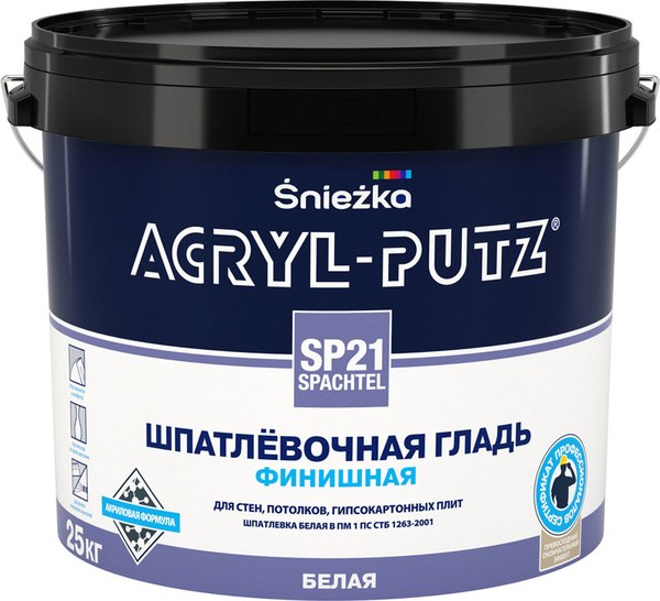 Шпатлевка готовая Sniezka Super Putz Sp21 Spachtel BY (25кг)