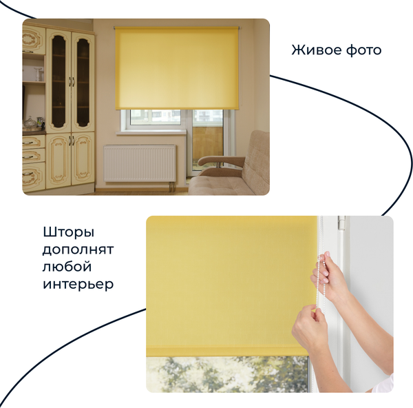Рулонная штора Franc Gardiner Shantung 65x160 / 9403218652 (желтый)
