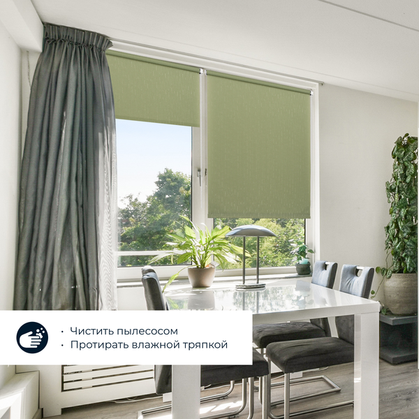 Рулонная штора Franc Gardiner Shantung 70x160 / 7793758 (оливковый)