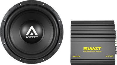

Головка сабвуфера, WLW-12s4 + Автомобильный усилитель Swat M-1.700
