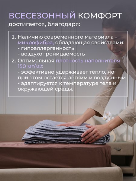 Одеяло Реноме 2сп Deluxe Swan 150 Микрофибра 42/386 172x205