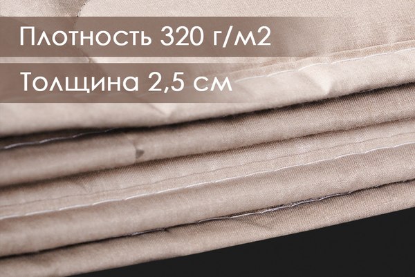Одеяло Реноме 1.5сп Тик 80/20 42/028н 140x205 (верблюжья шерсть, 320)