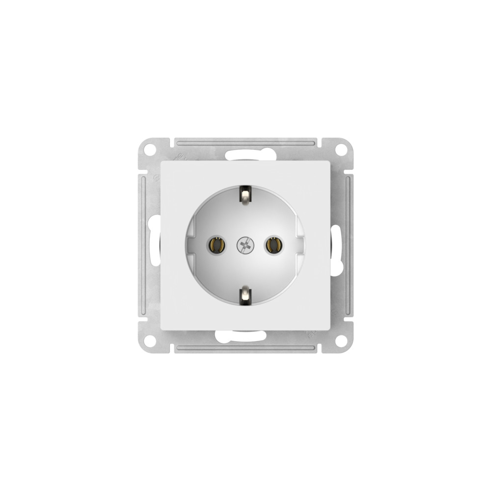 Розетка Systeme (Schneider) Electric AtlasDesign ATN000143S с заземлением (белый) — фото 2