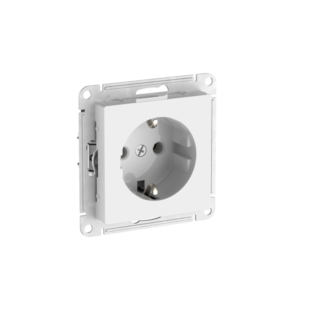 Розетка Systeme (Schneider) Electric AtlasDesign ATN000143S с заземлением (белый) — фото 1