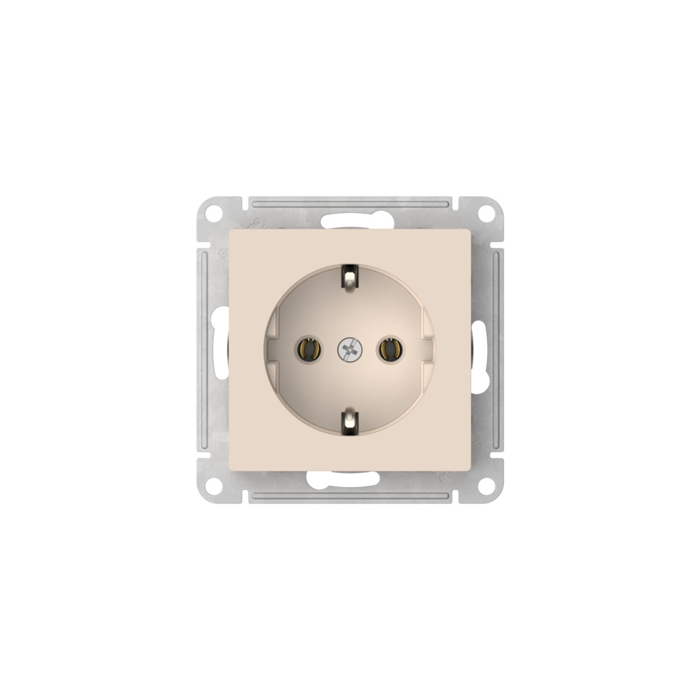 Розетка Systeme (Schneider) Electric AtlasDesign ATN000243S с заземлением — фото 1