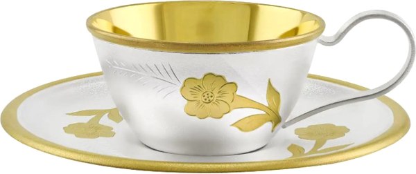 Чашка с блюдцем Кольчугинский мельхиор №6 / С430200225